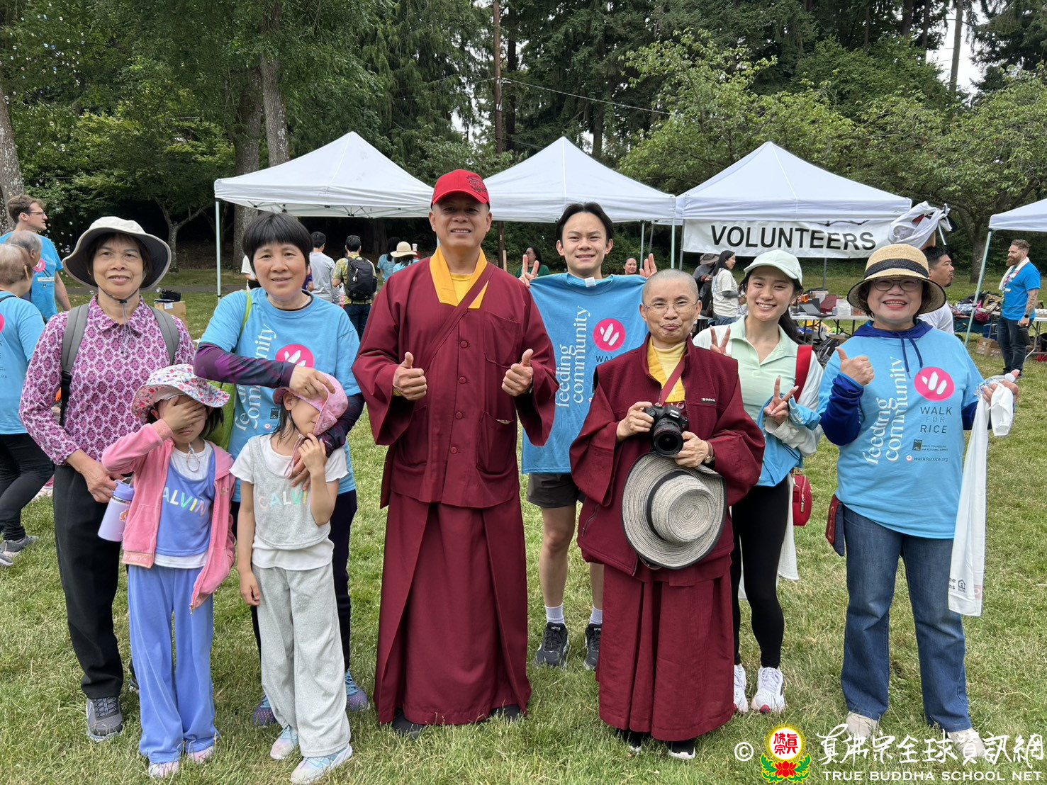 西雅圖雷藏寺參加為米而走慈善活動報導